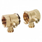Два крайних элемента коллектора отсечным клапаном 1 1/4" x 3/4"E x DN32 GIACOMINI R53ST