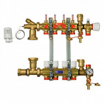 Сборный коллекторный узел с обвязкой и расходомерами 1" x 3/4"E /9 GIACOMINI R557F
