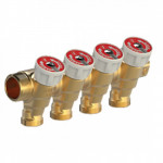 Сантехнический коллектор с вентилями 1" x 16 /3 GIACOMINI R585C