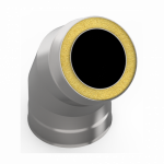 Сэндвич-отвод 135° Ø115/220 AISI439/439 1,0/0,5мм